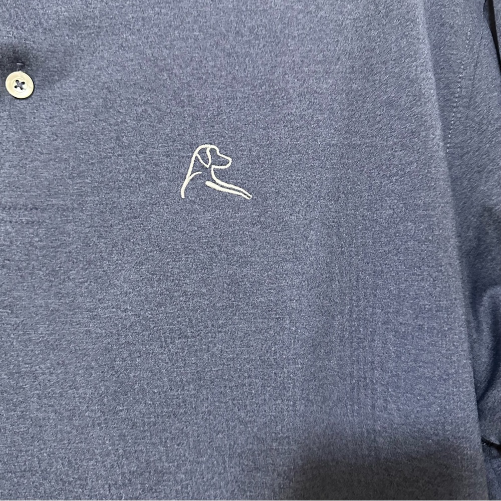 Rhoback Farmington Country Club Performance Golf Polo Men’s L Solid Blue - Picture 4 of 8